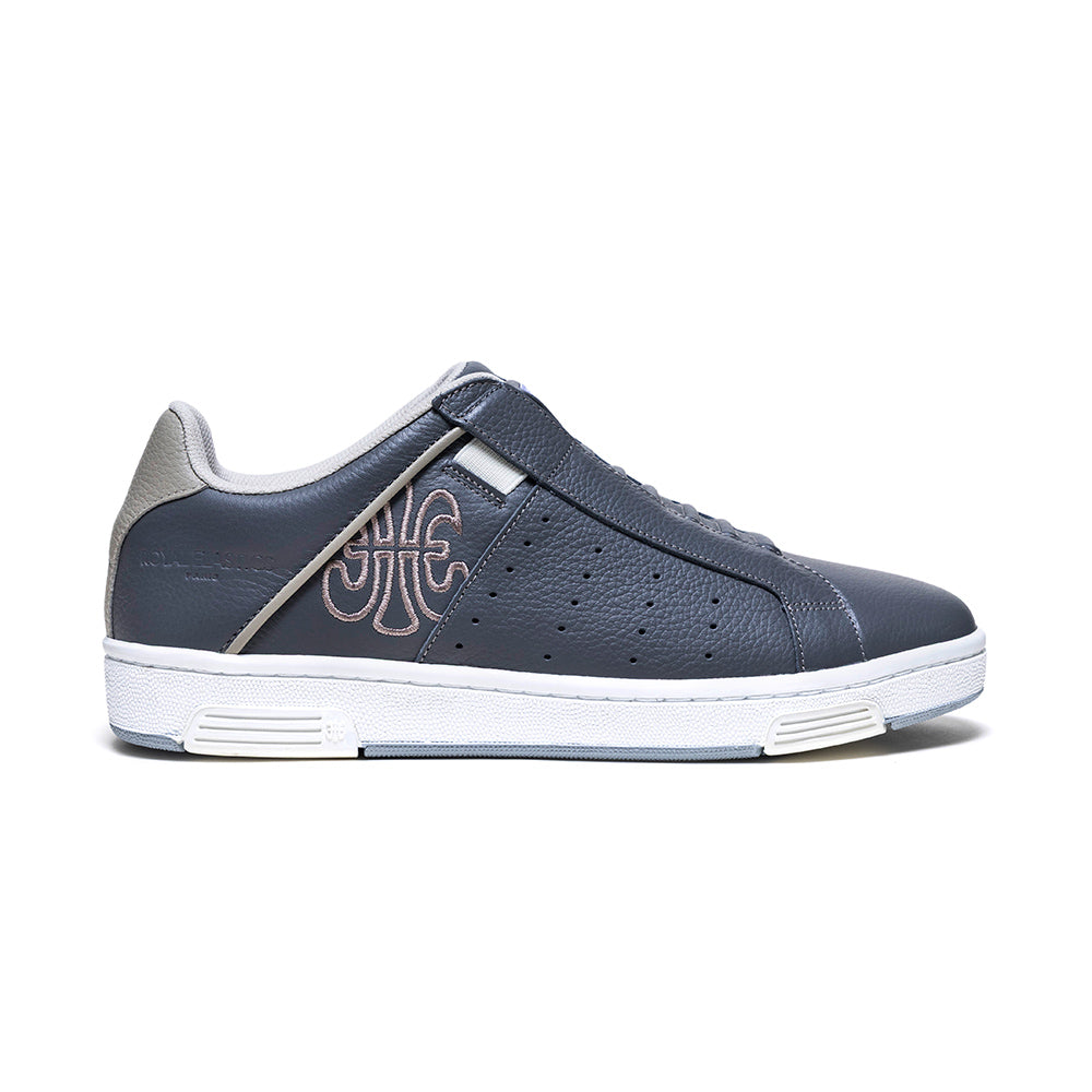 Men's Icon OG Gray Beige Logo Leather Sneakers 001953-887