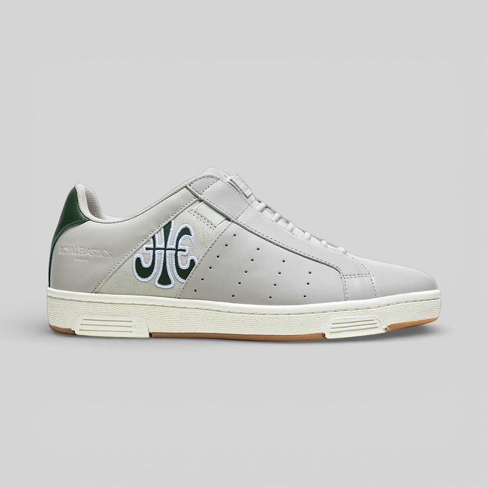 Men's Icon OG Gray Green Logo Leather Sneakers 001961-884