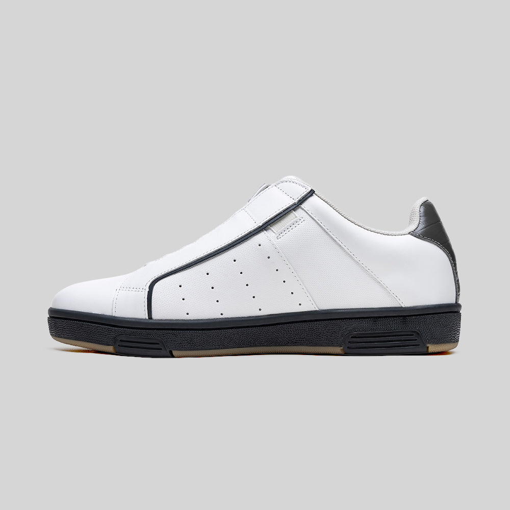 Men's Icon OG White Black Logo Leather Sneakers 001962-009-2