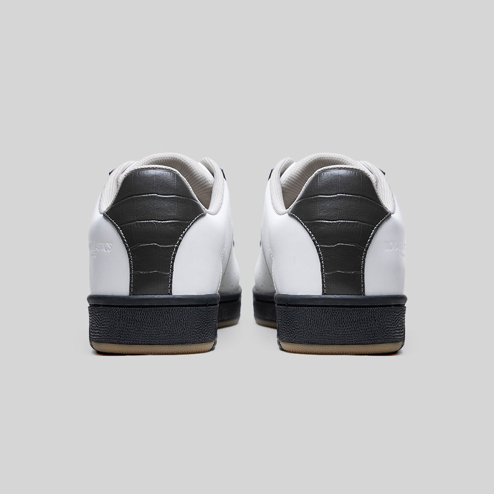 Men's Icon OG White Black Logo Leather Sneakers 001962-009-4
