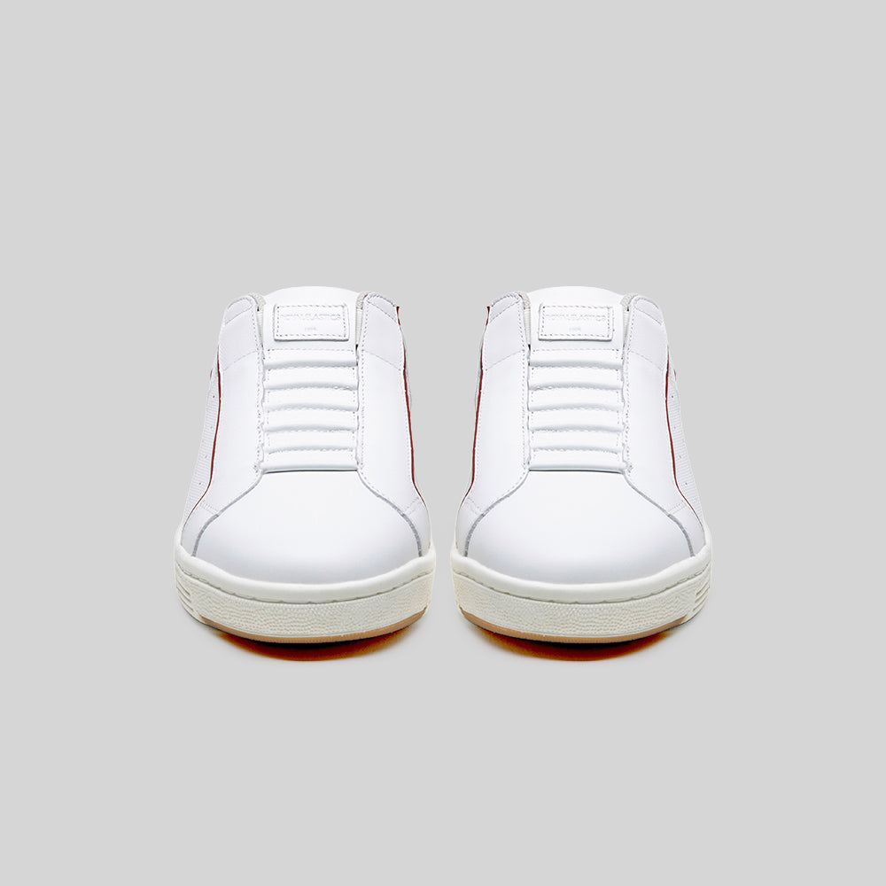 Men's Icon OG White Red Logo Leather Sneakers 001962-011-3