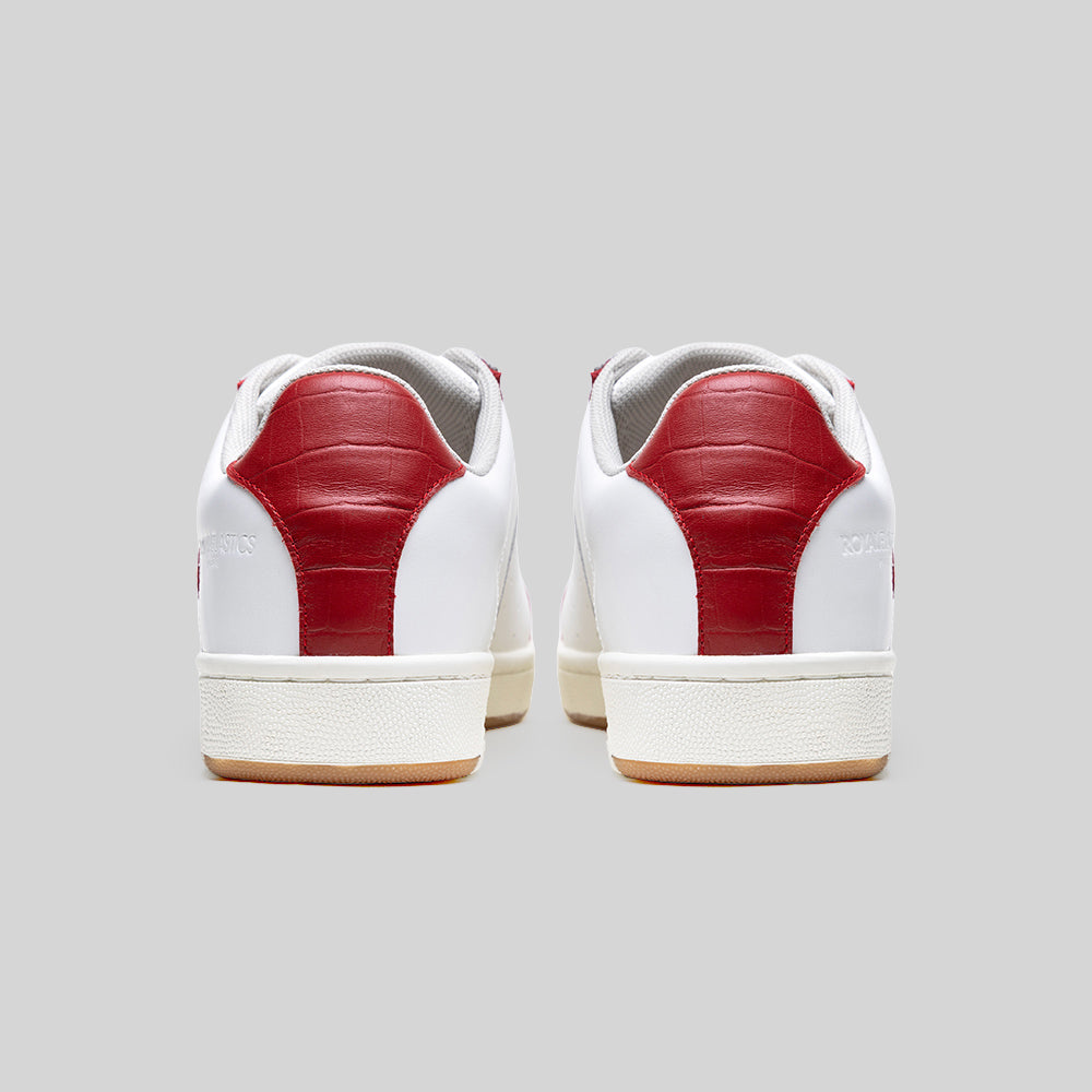 Men's Icon OG White Red Logo Leather Sneakers 001962-011-4