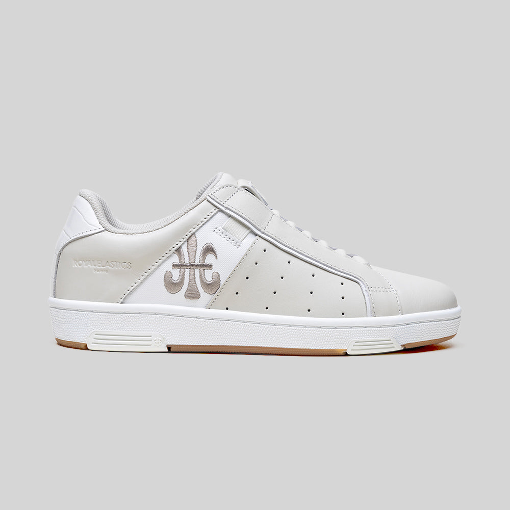 Men's Icon OG Beige White Logo Leather Sneakers 001962-707