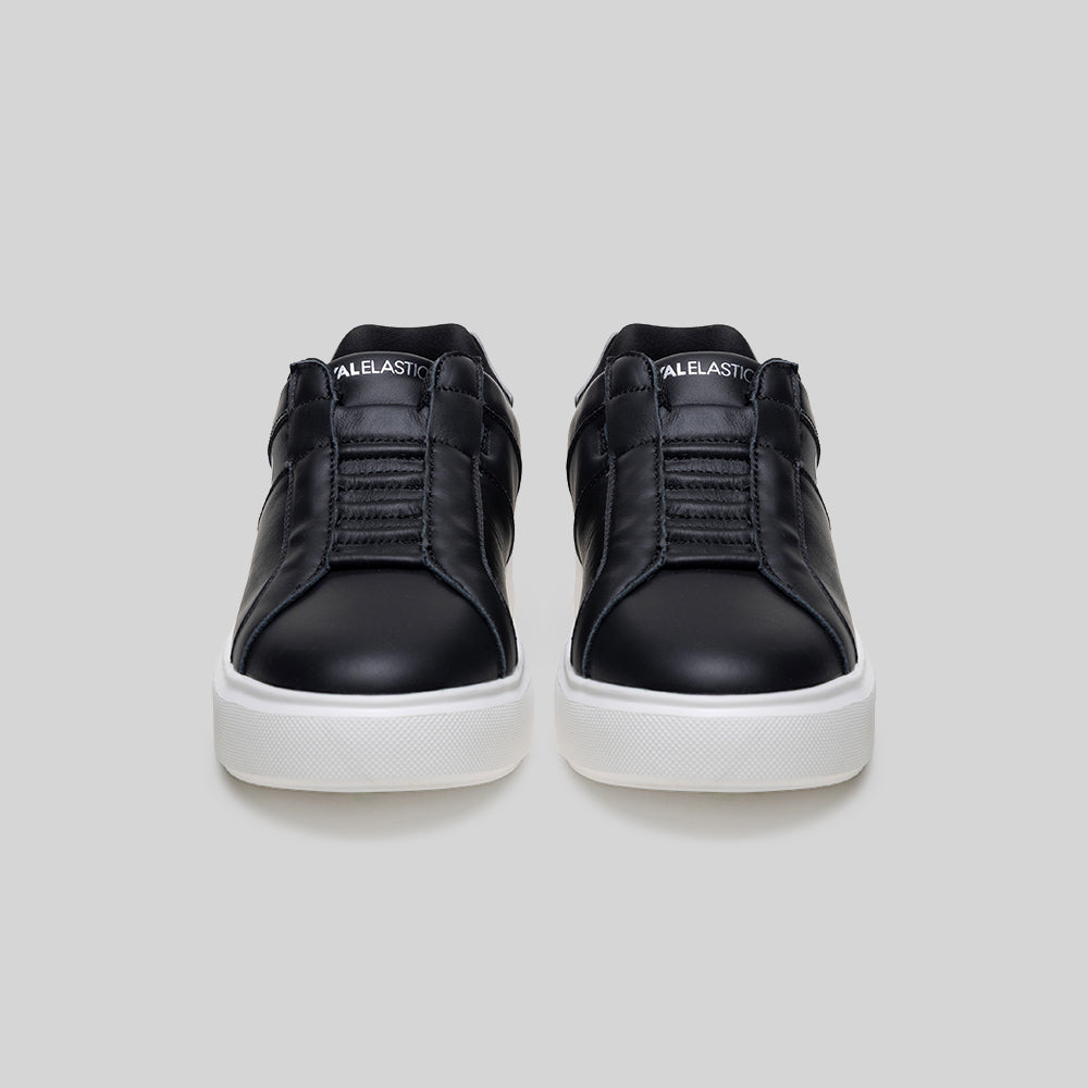 Men's Icon 3.0 Black White Leather Sneakers 002061-990-3