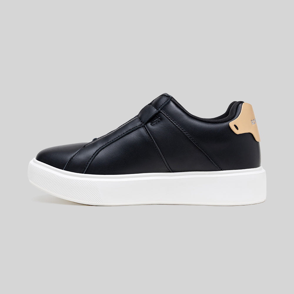 Men's Icon 3.0 Black Beige Leather Sneakers 002061-997-2