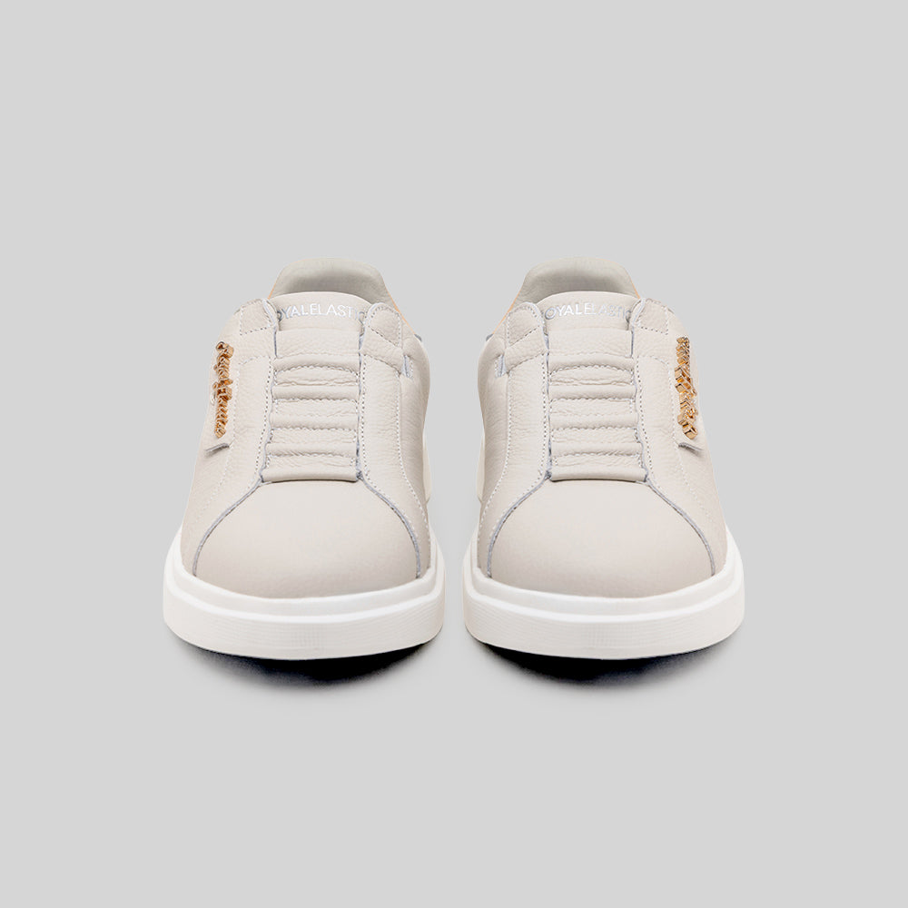 Men's Honor Beige Gray Beige Leather Sneakers 002261-778-3