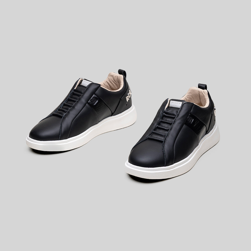 Men's Icon Supreme Black Leather Sneakers 002461-999-7