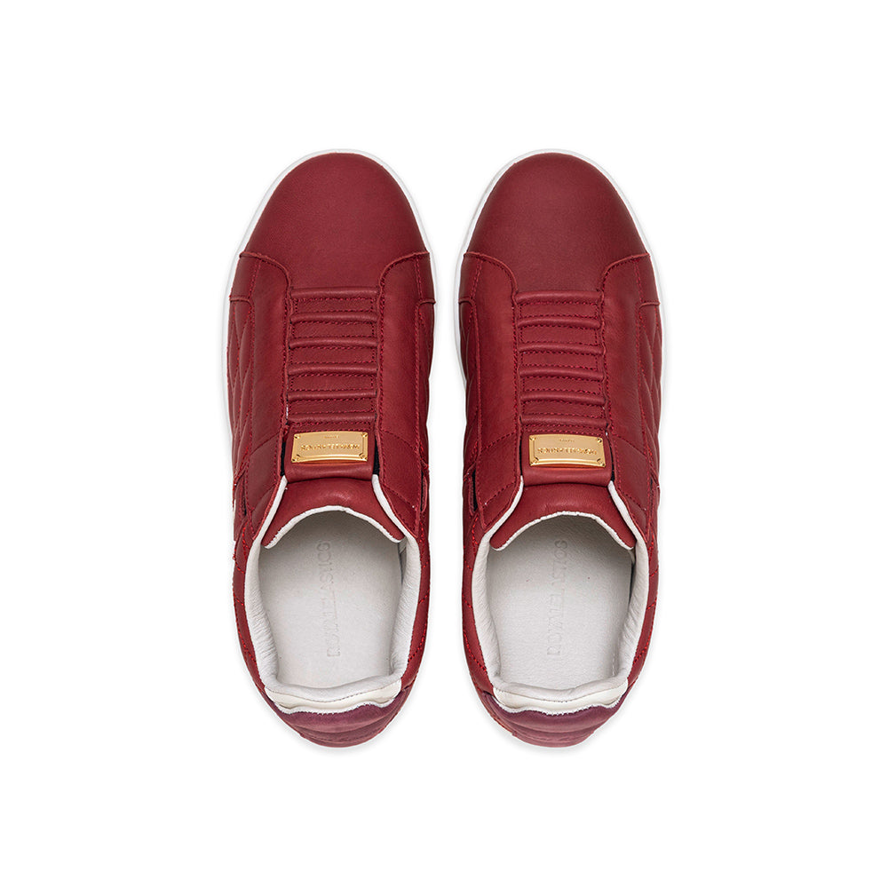 Men's Icon Lux Red Leather Sneakers 002553-111-4