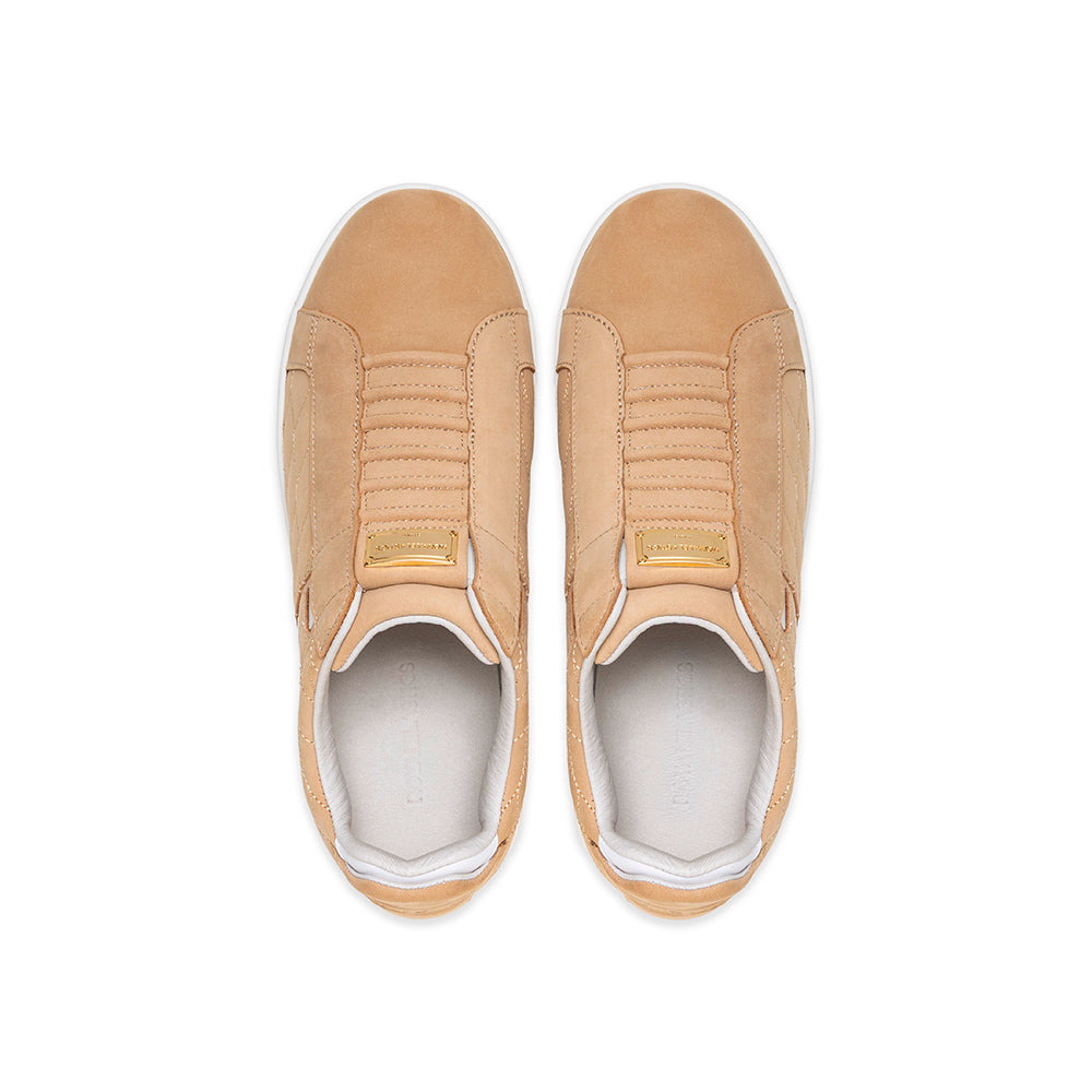 Men's Icon Lux Beige Leather Sneakers 002553-777-4