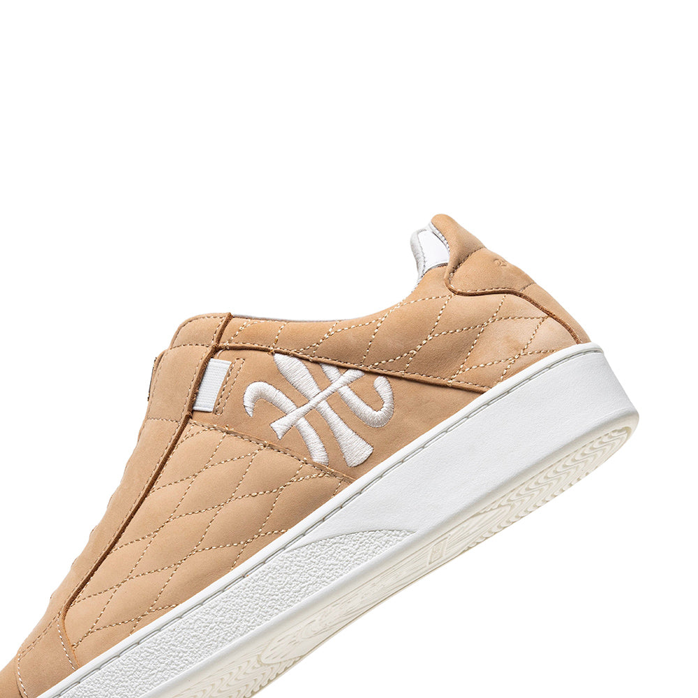 Men's Icon Lux Beige Leather Sneakers 002553-777-5