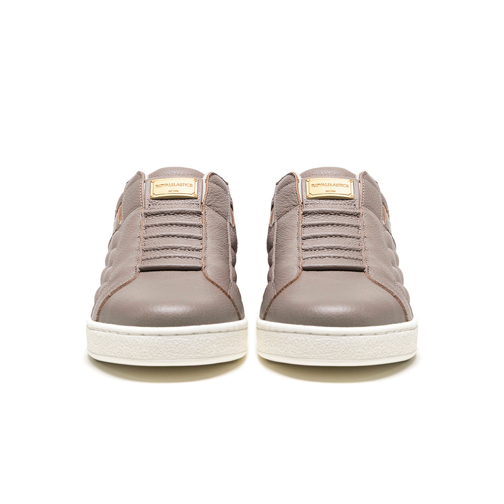 Men's Icon Lux Gray Beige Leather Sneakers 002553-888-2