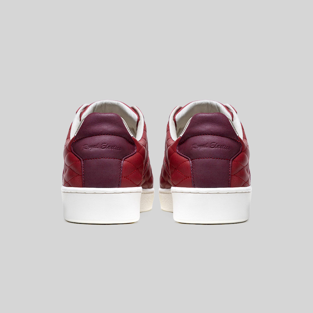 Men's Icon Lux Red Beige Leather Sneakers 002561-111-3