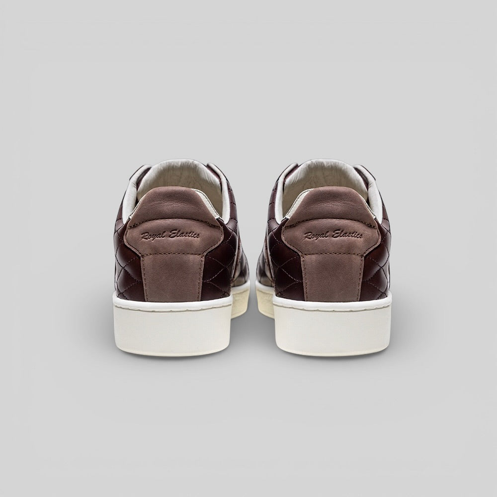 Men's Icon Lux Brown Beige Leather Sneakers 002561-777-3