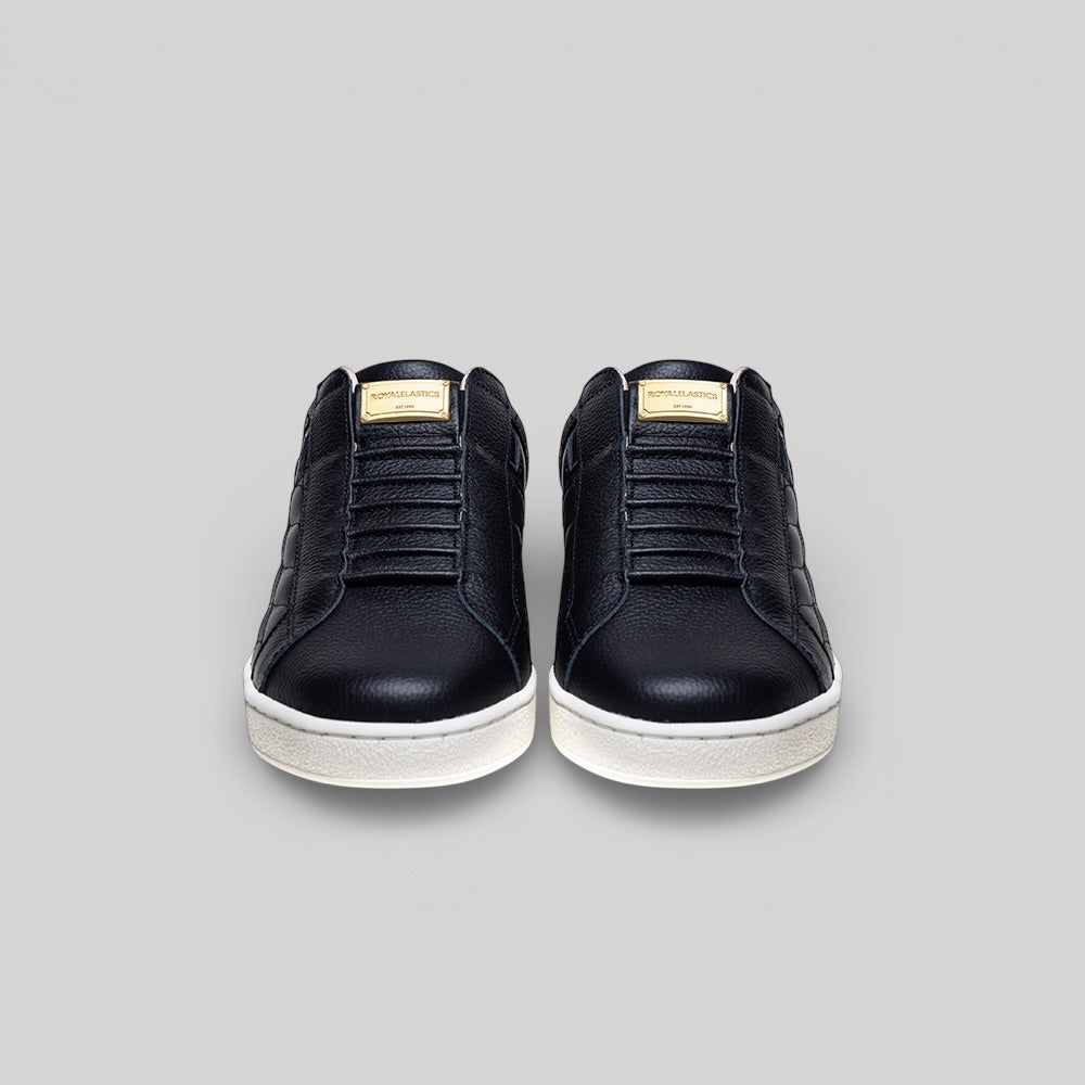 Men's Icon Lux Black Gold Leather Sneakers 002561-993-2