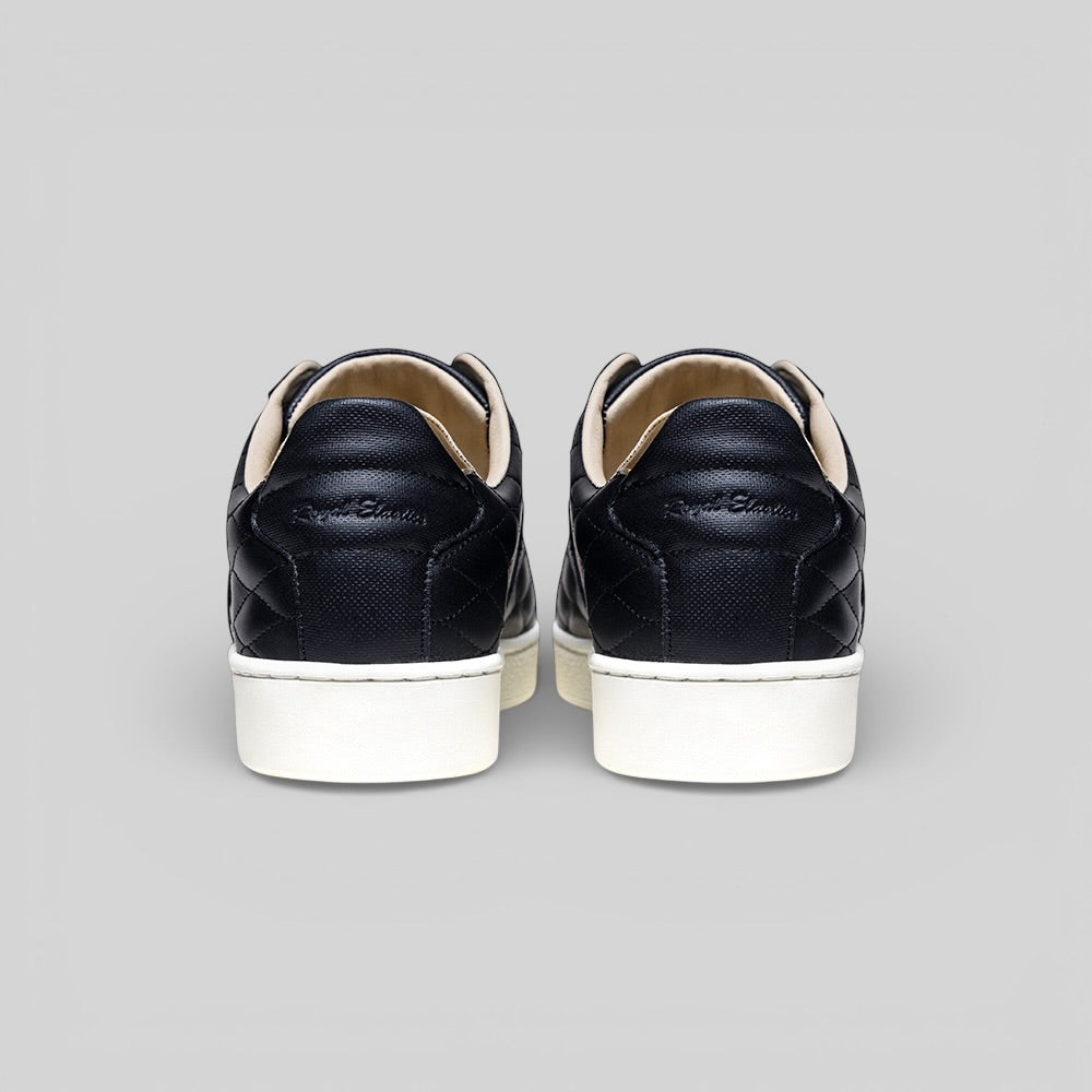 Men's Icon Lux Black Gold Leather Sneakers 002561-993-3
