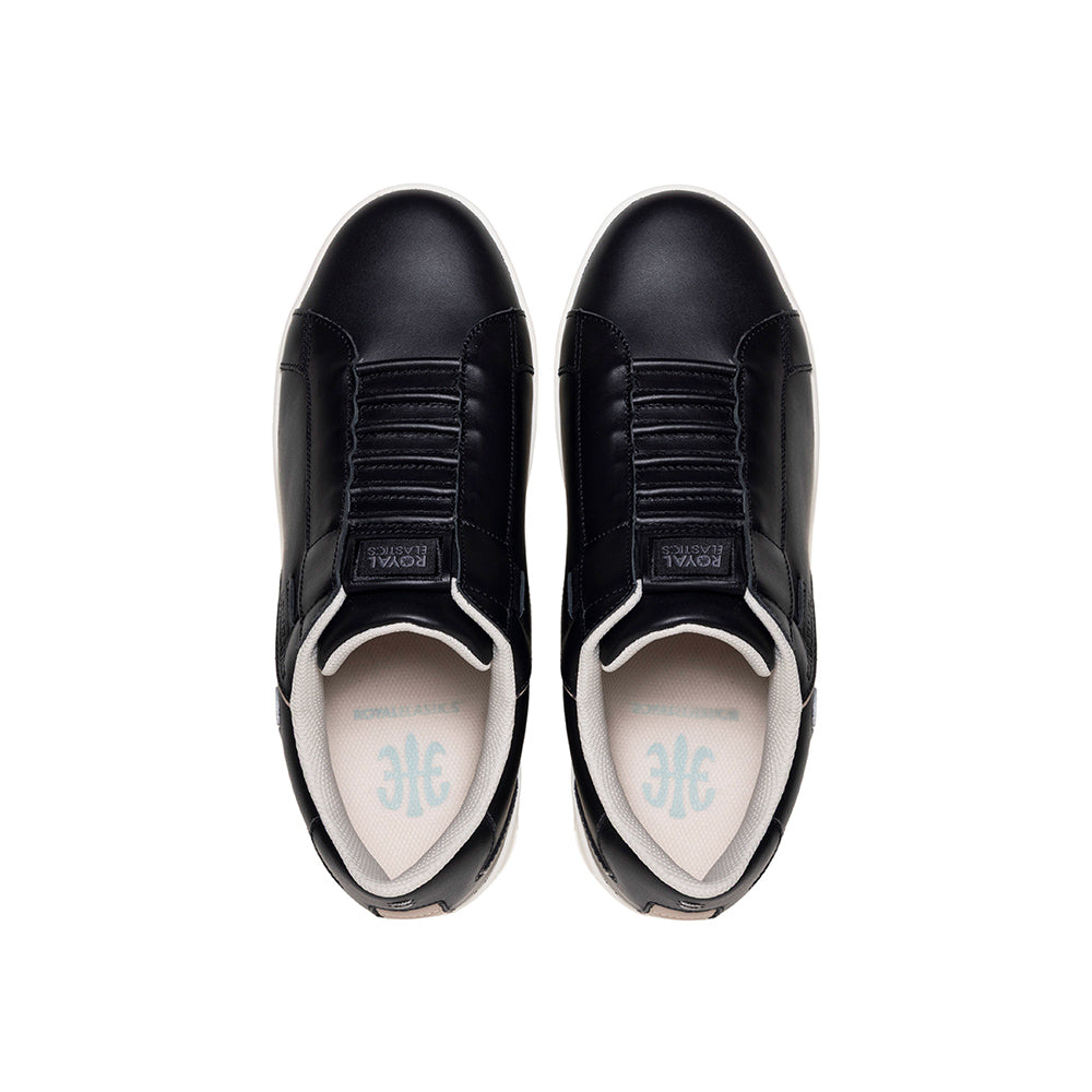 Men's Adelaide Black Beige Leather Sneakers 002653-998-4