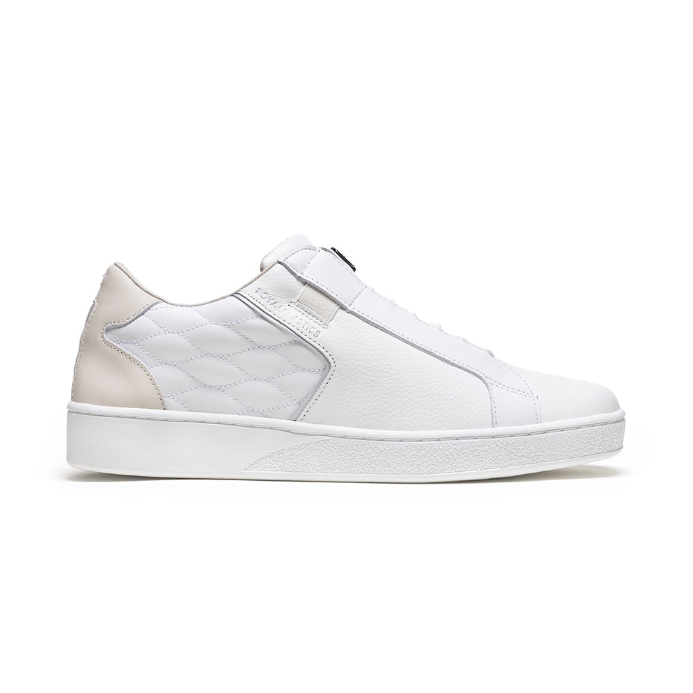 Men's Adelaide Lux White Beige Gray Leather Sneakers 002753-008