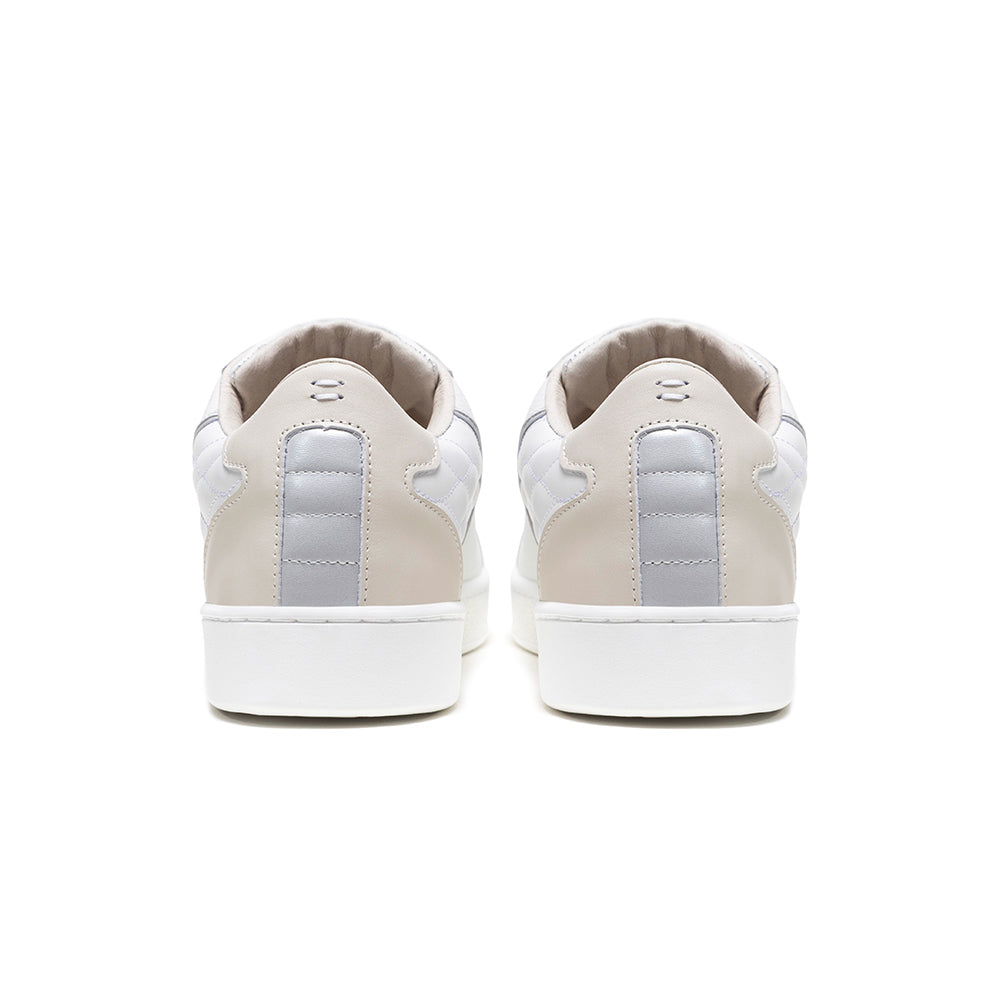 Men's Adelaide Lux White Beige Gray Leather Sneakers 002753-008-3