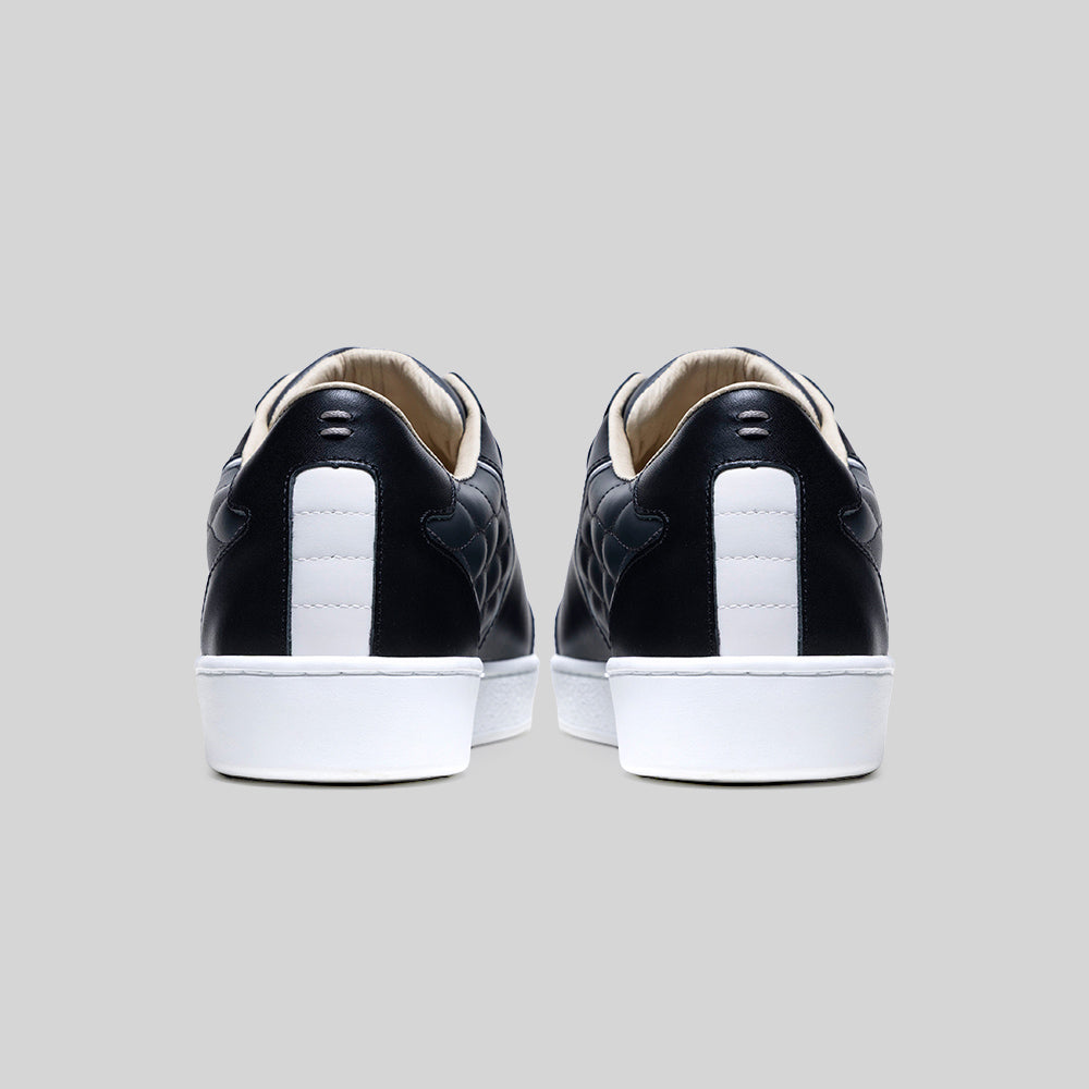 Men's Adelaide Lux Black Gray Leather Sneakers 002761-990-3