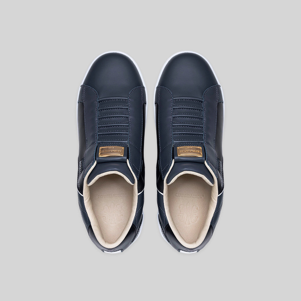 Men's Adelaide Lux Black Gray Leather Sneakers 002761-990-4