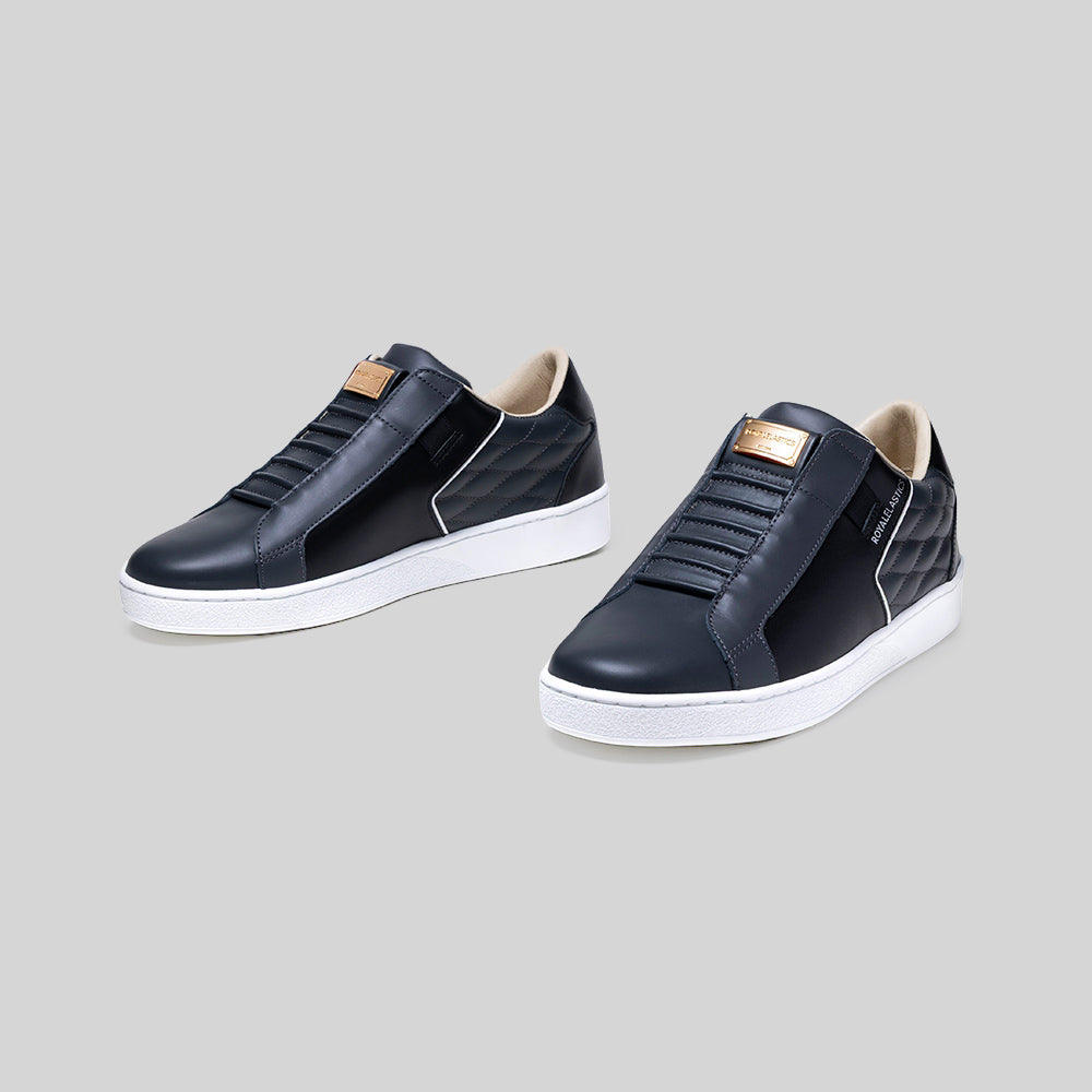 Men's Adelaide Lux Black Gray Leather Sneakers 002761-990-7