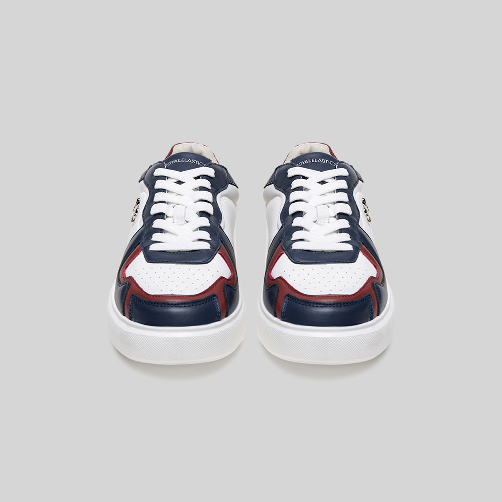 Men's Mercer White Dark Blue Dark Red Leather Sneakers 002961-051-3