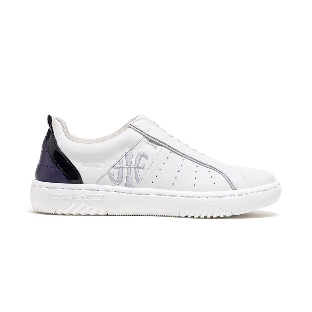 Men's Icon 2.0X White Black Purple Leather Sneakers 006352-096