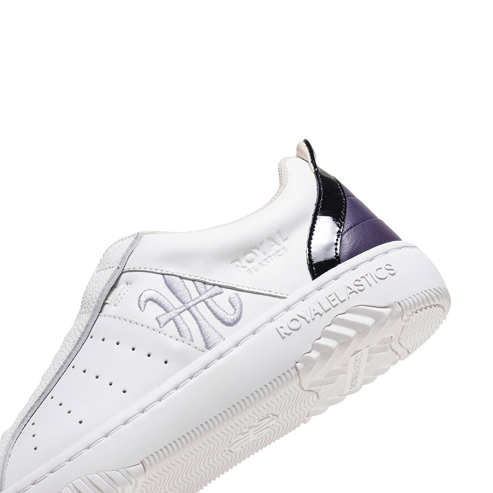 Men's Icon 2.0X White Black Purple Leather Sneakers 006352-096-5