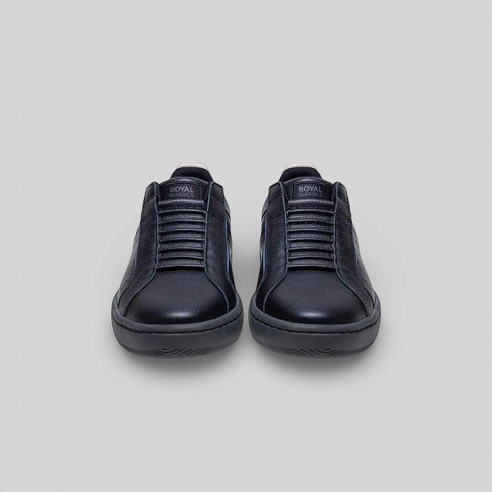 Men's Icon 2.0X Black Blue Leather Sneakers 006361-995-2