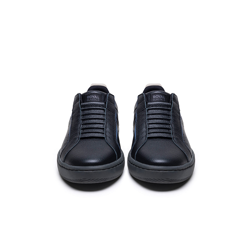 Men's Icon 2.0X Black Blue Leather Sneakers 006361-995