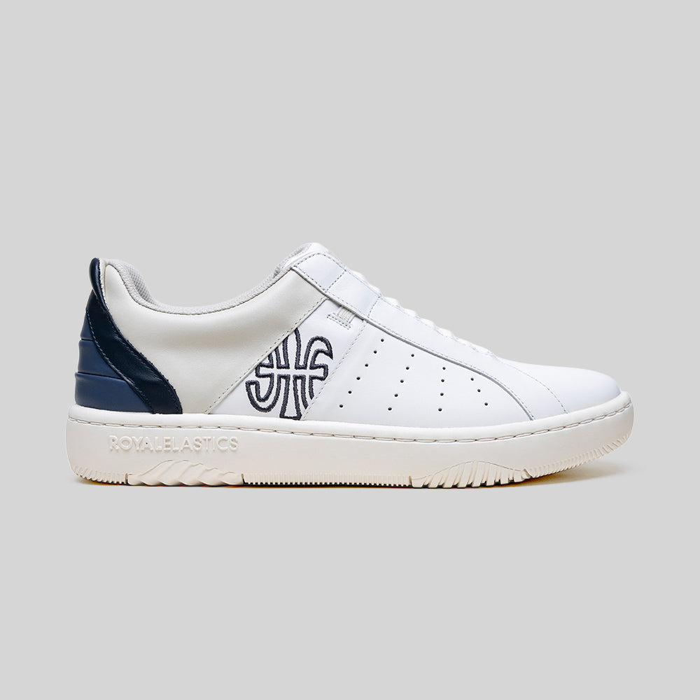 Men's Icon 2.0X White Beige Blue Leather Sneakers 006362-005