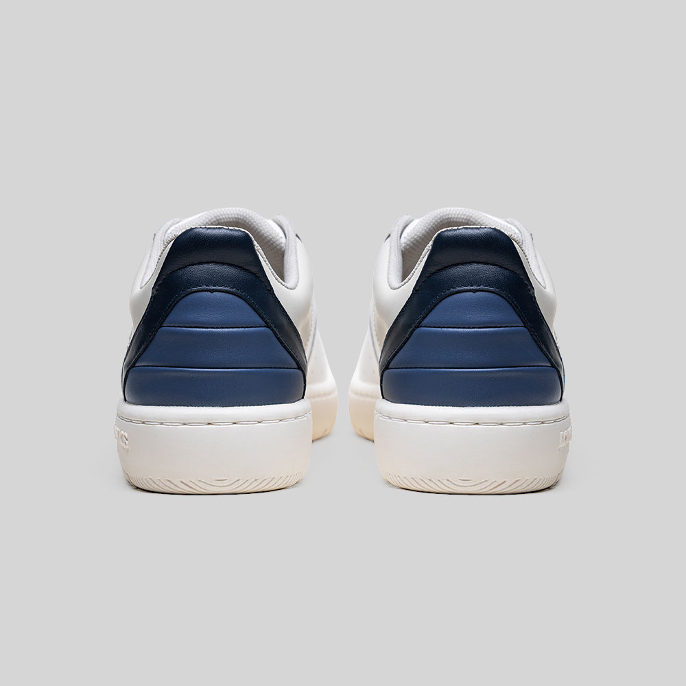 Men's Icon 2.0X White Beige Blue Leather Sneakers 006362-005-4