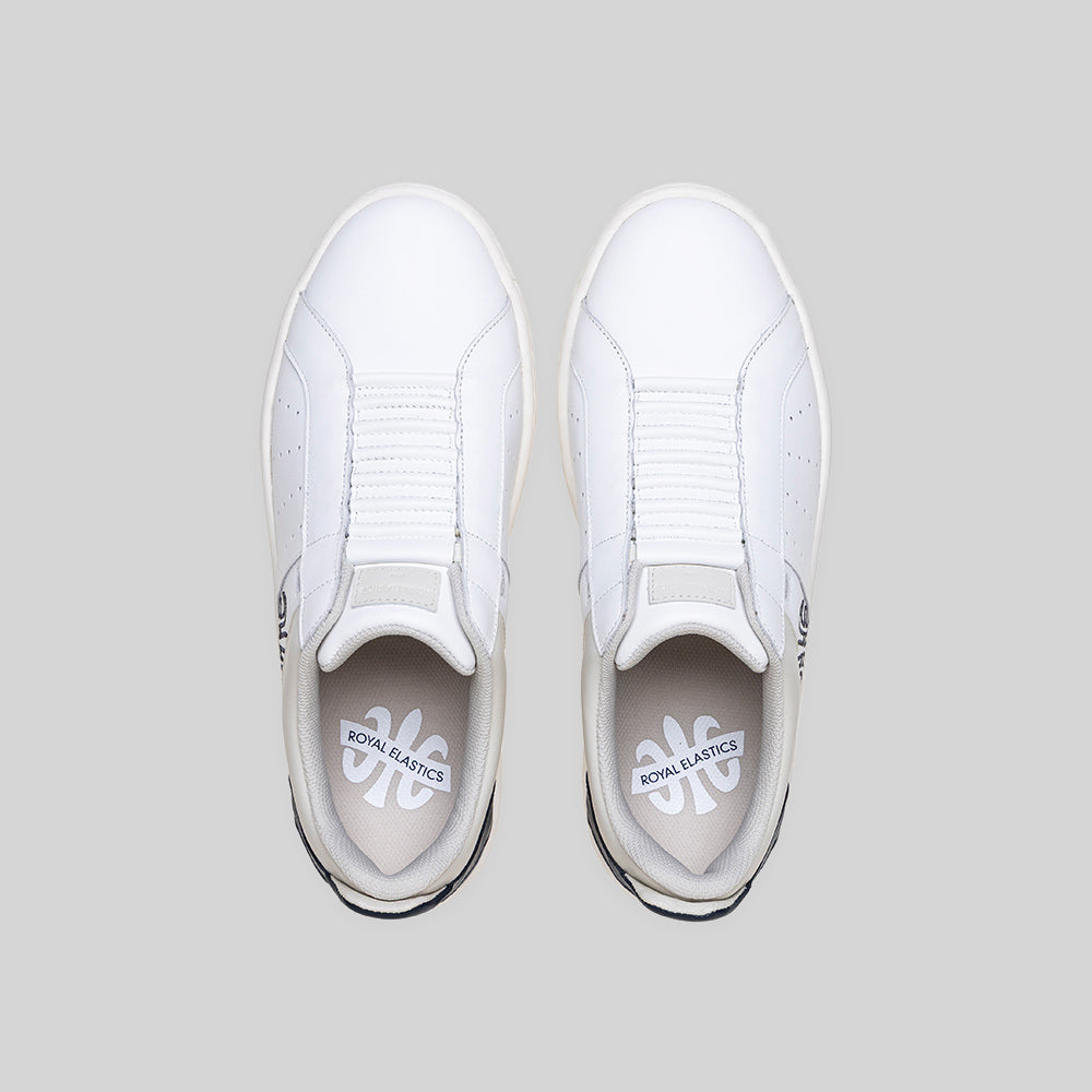 Men's Icon 2.0X White Beige Blue Leather Sneakers 006362-005-6