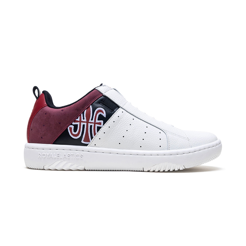 Men's Icon 2.0 White Red Black Logo Leather Sneakers 006553-091