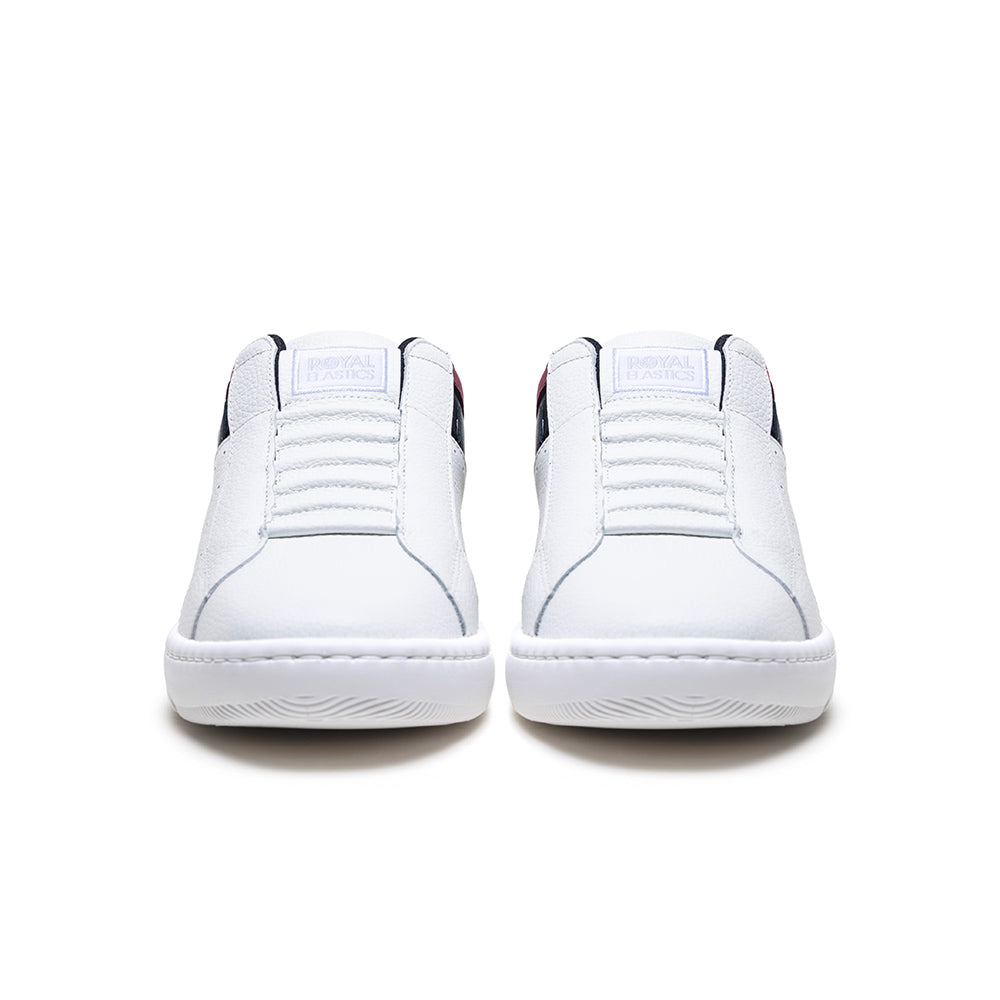 Men's Icon 2.0 White Red Black Logo Leather Sneakers 006553-091-2