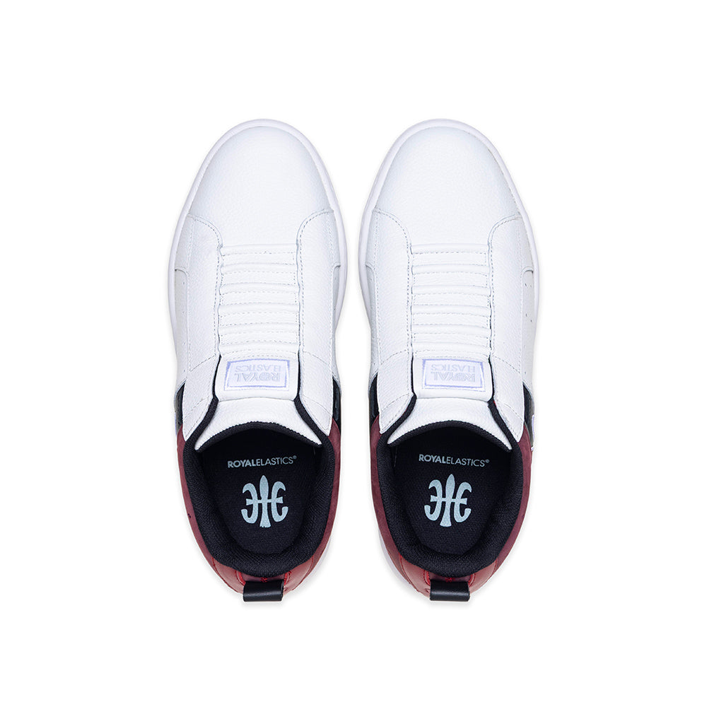 Men's Icon 2.0 White Red Black Logo Leather Sneakers 006553-091-4