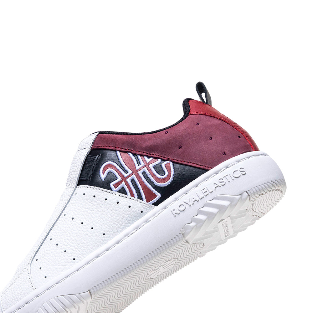 Men's Icon 2.0 White Red Black Logo Leather Sneakers 006553-091-5
