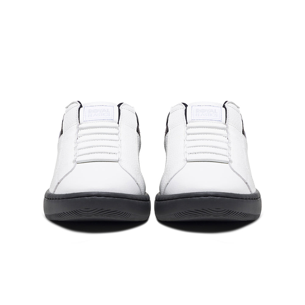 Men's Icon 2.0 White Black Brown Logo Leather Sneakers 006553-093