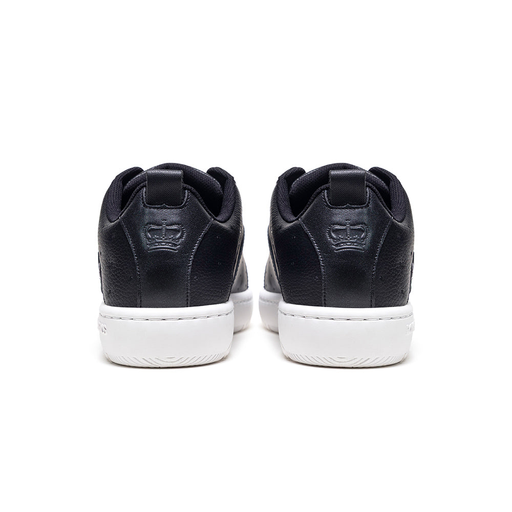 Men's Icon 2.0 Black Dark Blue Logo Leather Sneakers 006553-990-3