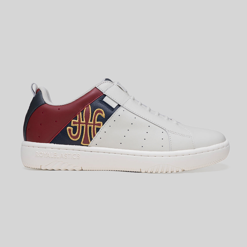 Men's Icon 2.0 Beige Blue Red Logo Leather Sneakers 006562-751-1