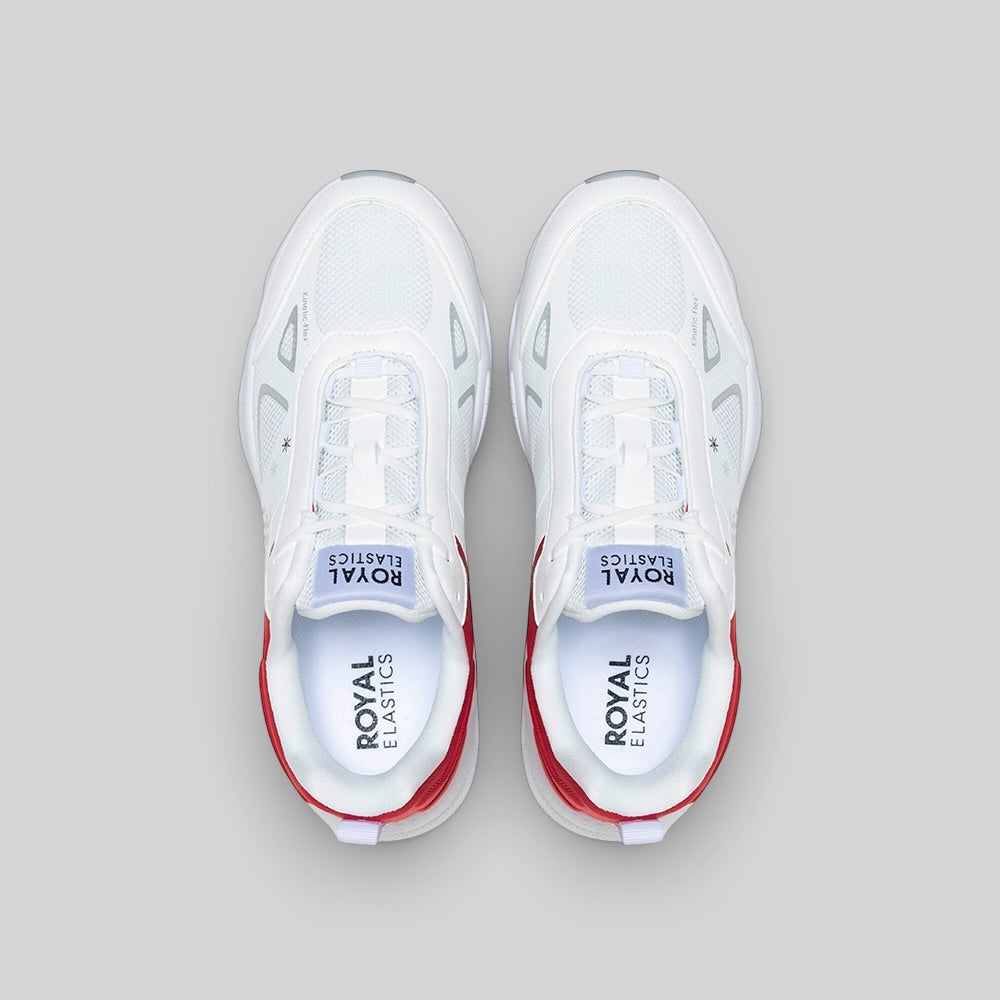 Men's SKY (Star I) White Red Mesh Sneakers 007361-011-4