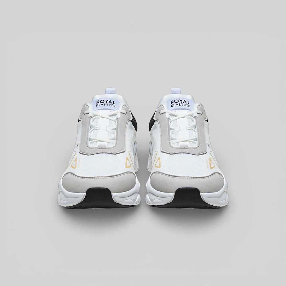 Men's SKY (Star I) White Black Gold Mesh Sneakers 007361-093