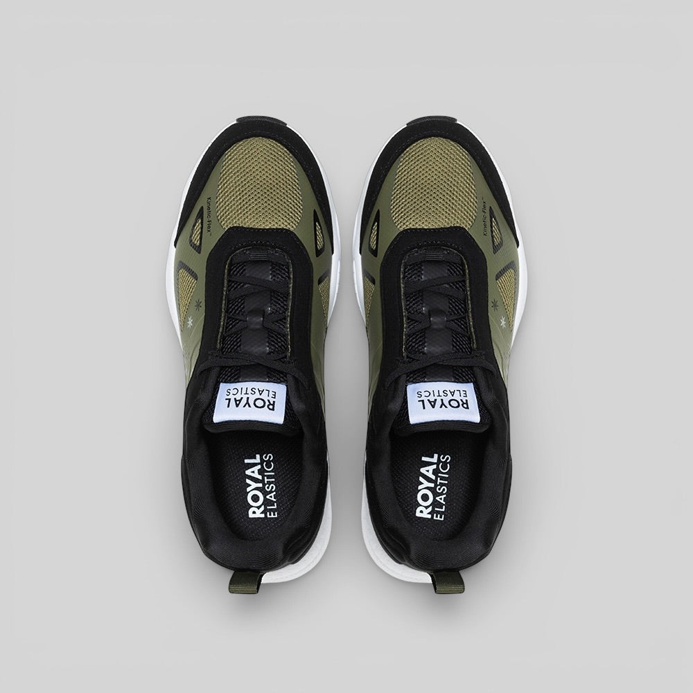 Men's SKY (Star I) Dark Green Black Mesh Sneakers 007361-449-4