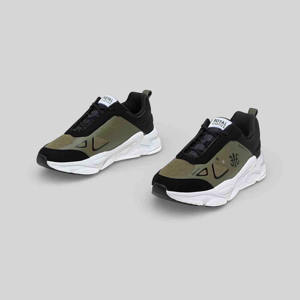 Men's SKY (Star I) Dark Green Black Mesh Sneakers 007361-449-7