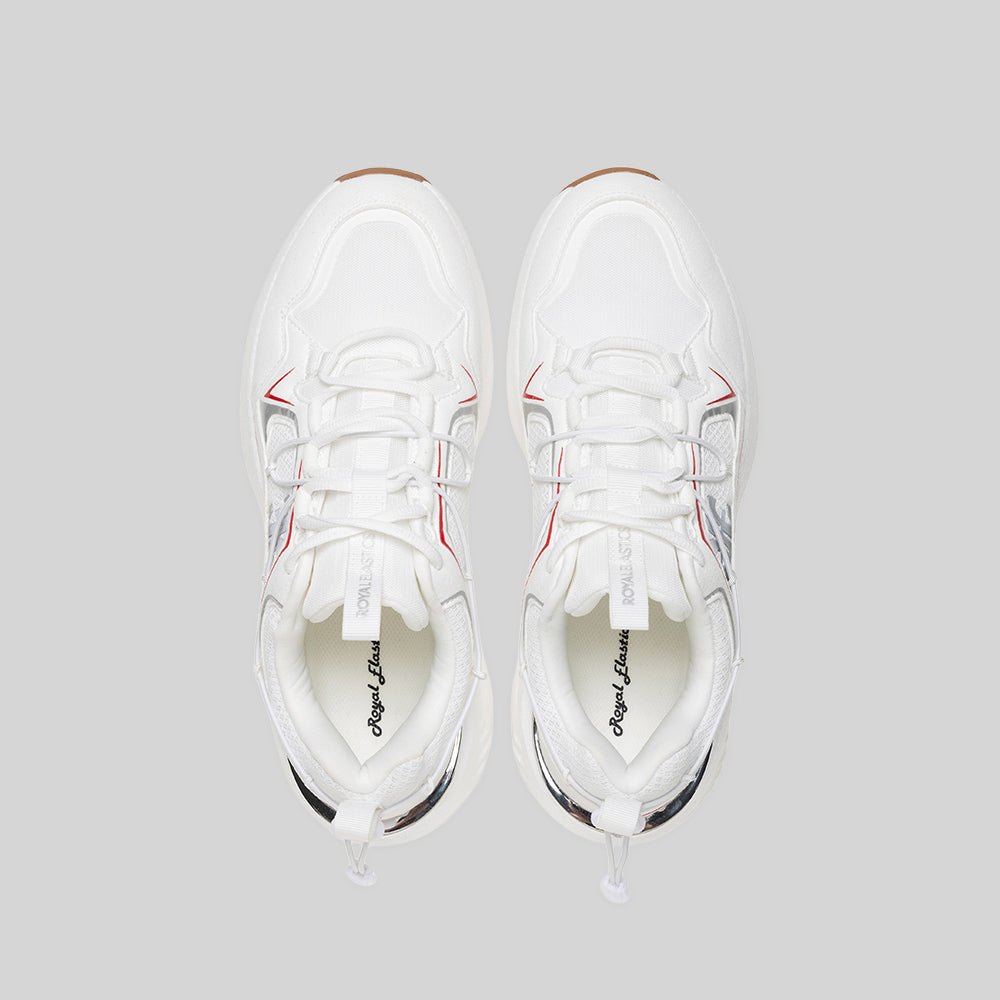 Men's TRON (Star III) White Red Mesh Sneakers 010261-001-4