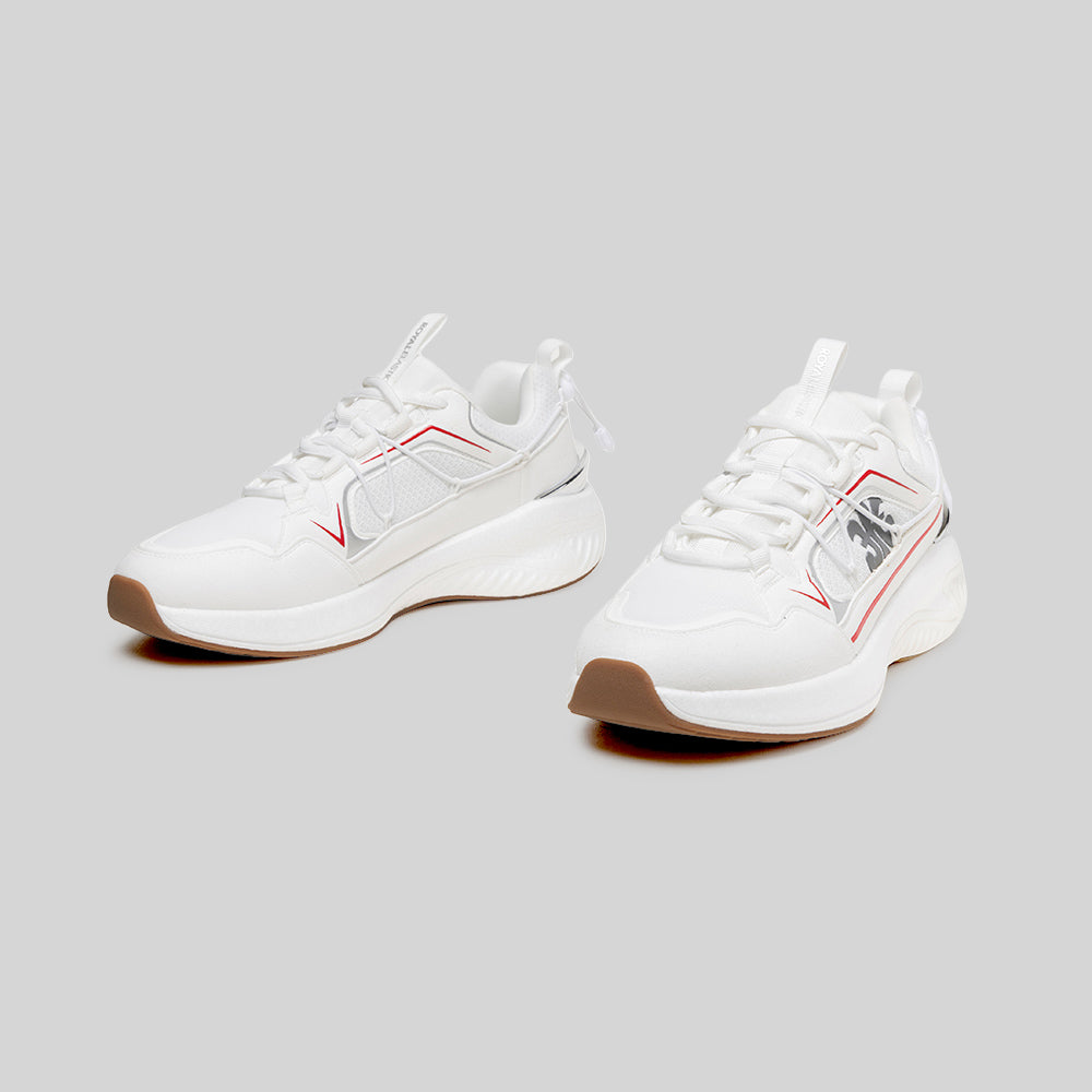 Men's TRON (Star III) White Red Mesh Sneakers 010261-001-7