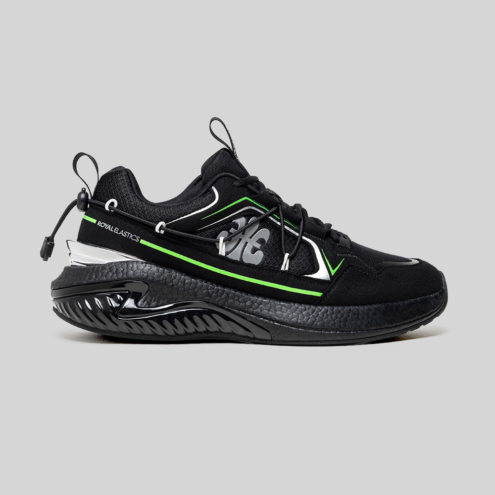 Men's TRON (Star III) Black Green Mesh Sneakers 010261-994