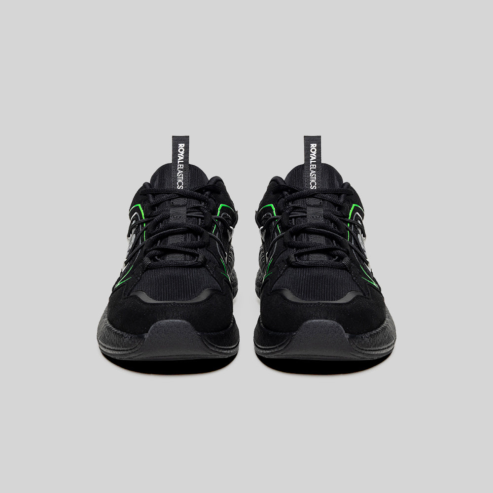 Men's TRON (Star III) Black Green Mesh Sneakers 010261-994-2