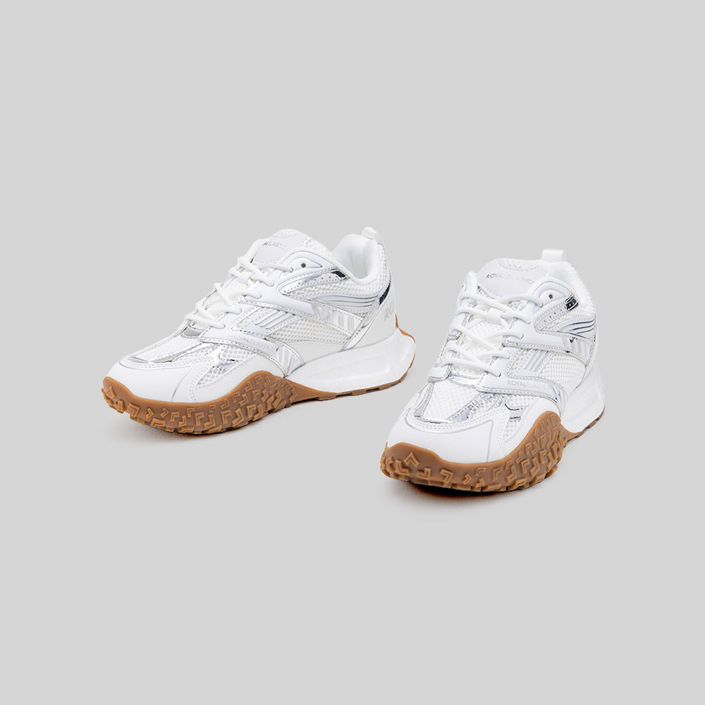 Men's Dune White Silver Mesh Sneakers 010263-003-7