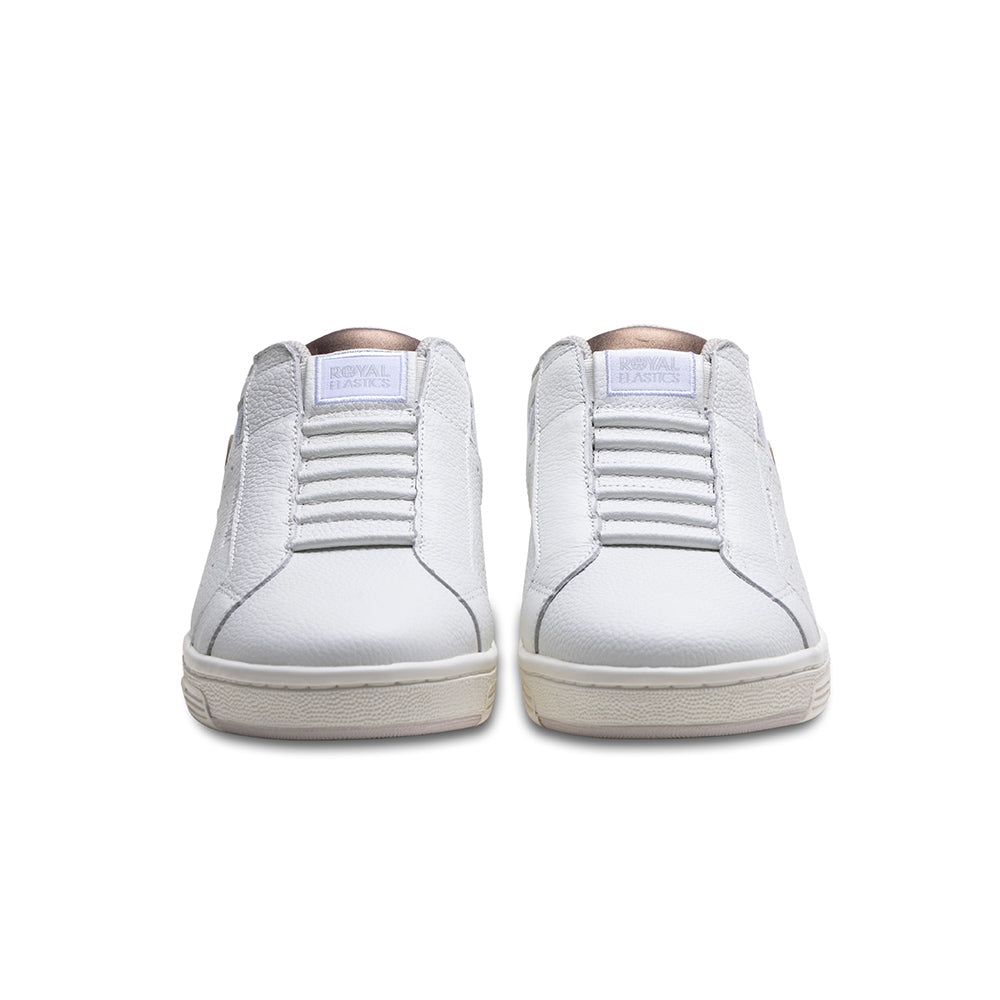 Men's Icon OG White Gold Logo Leather Sneakers